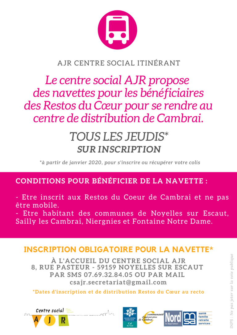 Conditions Pour Bénéficier Des Restos Du Coeur Mobilité : Navette Restos du Cœur - Centre social itinérant AJR