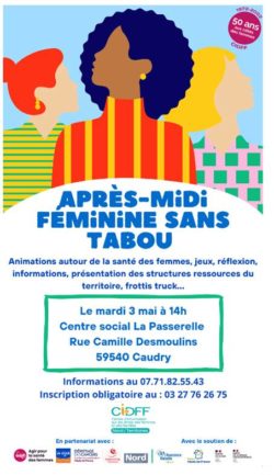 "Féminine sans tabou" 5 Avril 2022 à Cambrai
