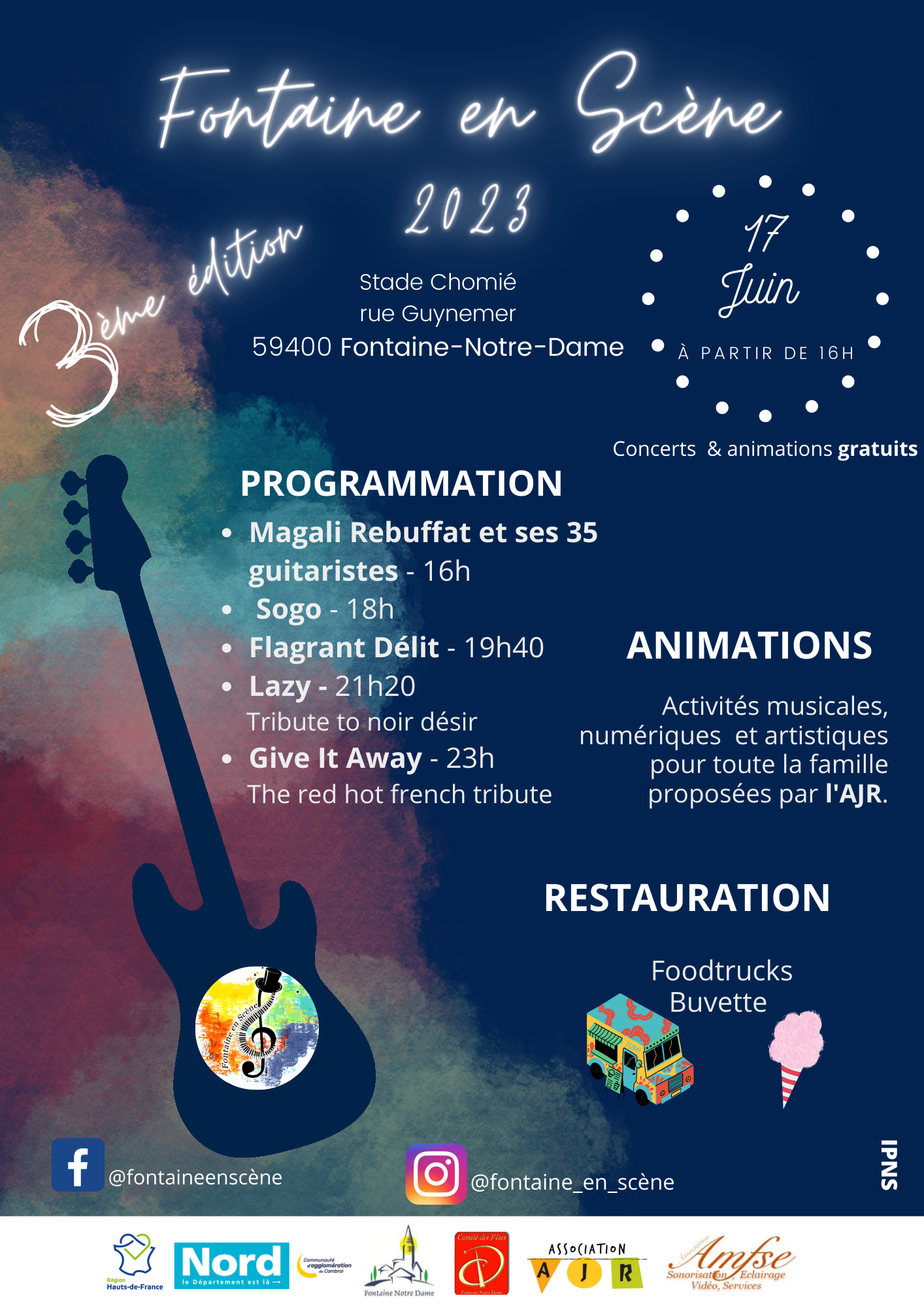 Festival de musique Fontaine en Scène le samedi 17 juin à Fontaine Notre Dame dès 16h00.