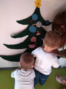 Crèche sapin de noël