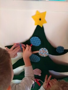 Crèche sapin de noël