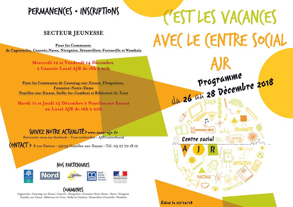 Programme vacances noel secteur jeunesse