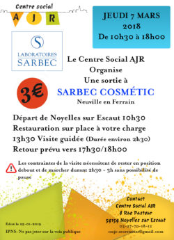 SORTIE SARBEC COSMETIC 2019