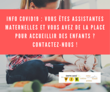 Assistantes maternelles disponible épidémie