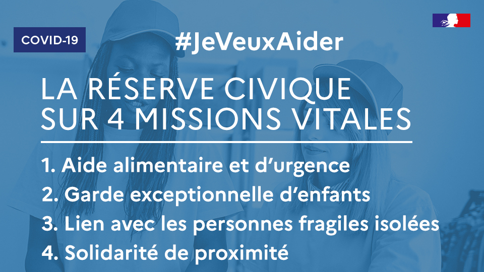 Lancement de la plateforme jeveuxaider.gouv.fr – Réserve civique COVID-19