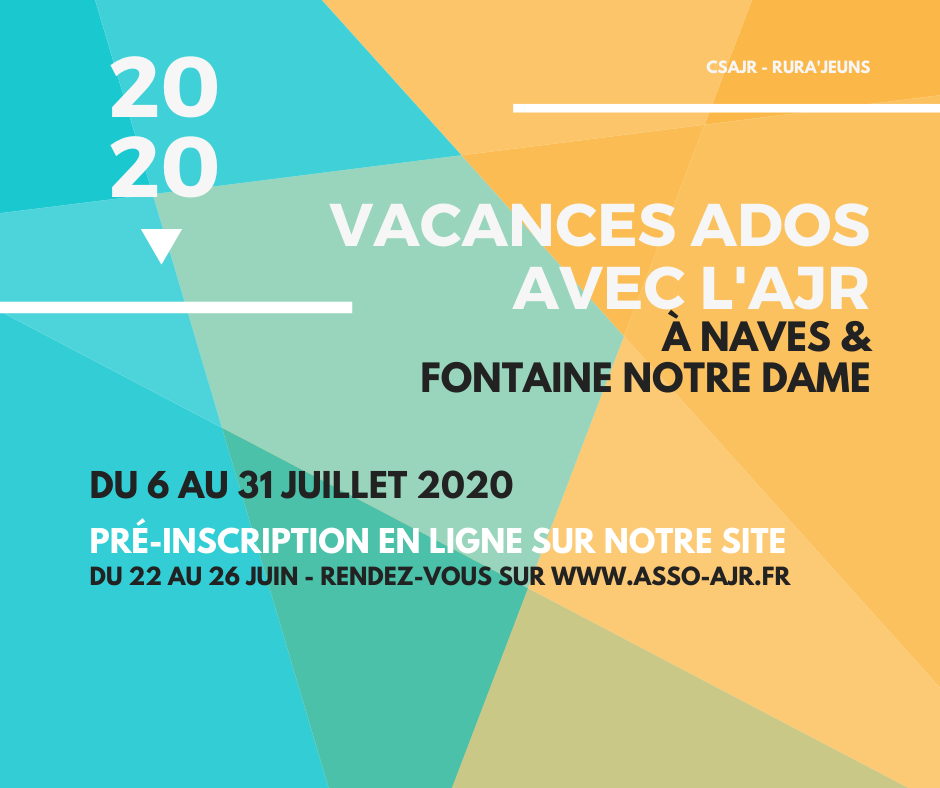 pré-inscription ados été 2020