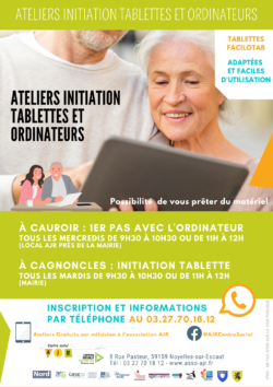 atelier informatique à cauroir et cagnoncles tablettes