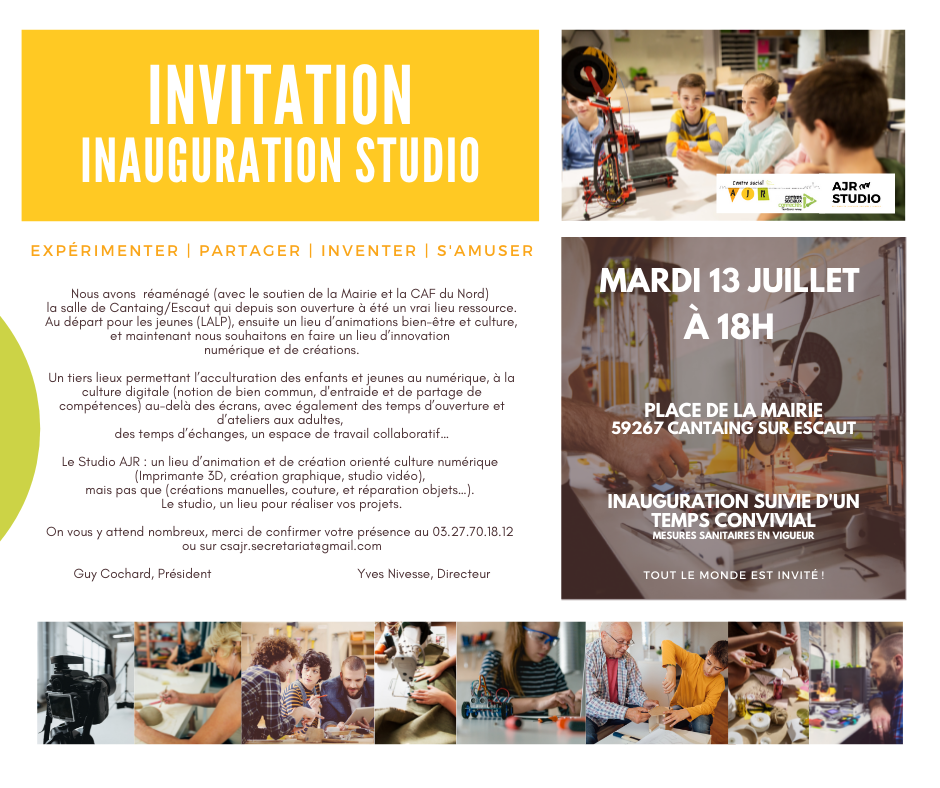 invitation inauguration Studio AJR
