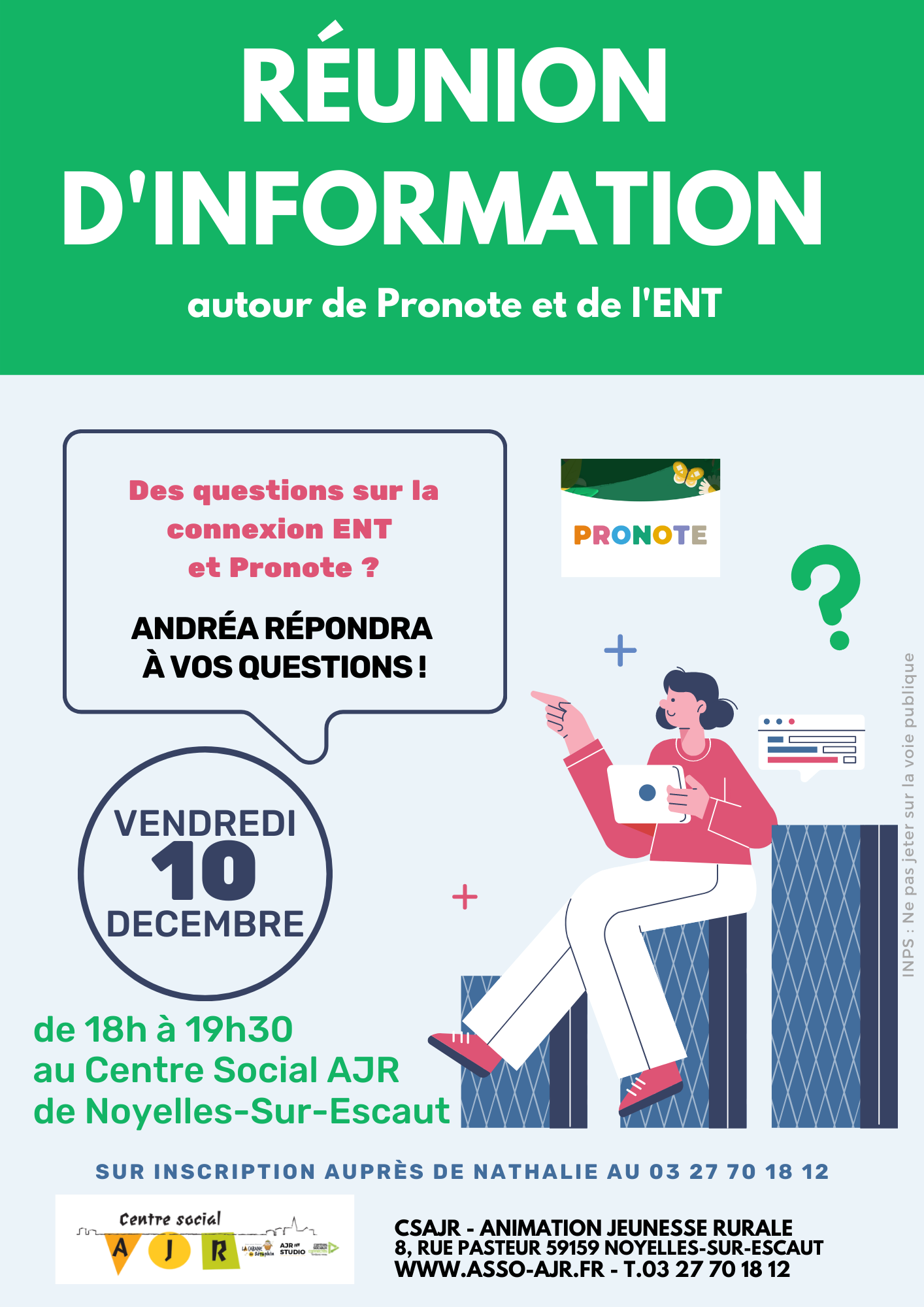 réunion d'information autour de Pronote et de l'ENT