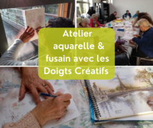 Atelier aquarelle & fusain avec les Doigts Créatifs