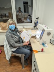 Création avec la brodeuse numérique pour les Tote-Bags de la St-Valentin