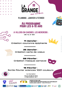 Planning la grange aux enfants