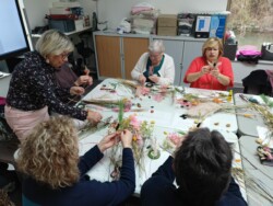 couronne de fleur séchées
