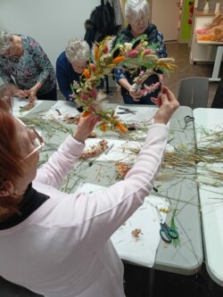 couronne de fleur séchées