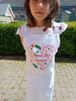 Personnalisation tablier pour la fête des mères